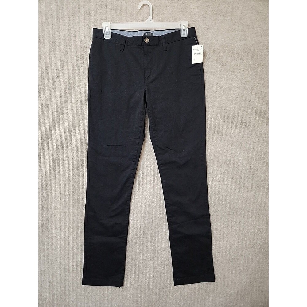 14th & Union Chino Pants Mens 32x32 Black Slim Fit Stretch NEW